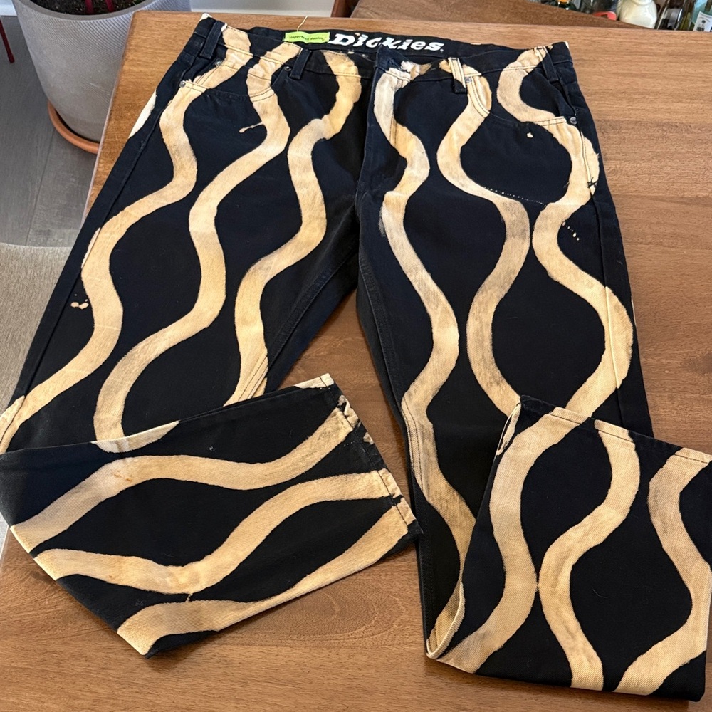 Dickies Black and Tan Wave Design Trousers